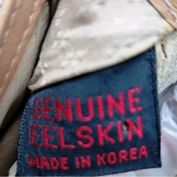 Vintage Genuine EelSkin Tan Clutch Purse - Picture 7 of 7